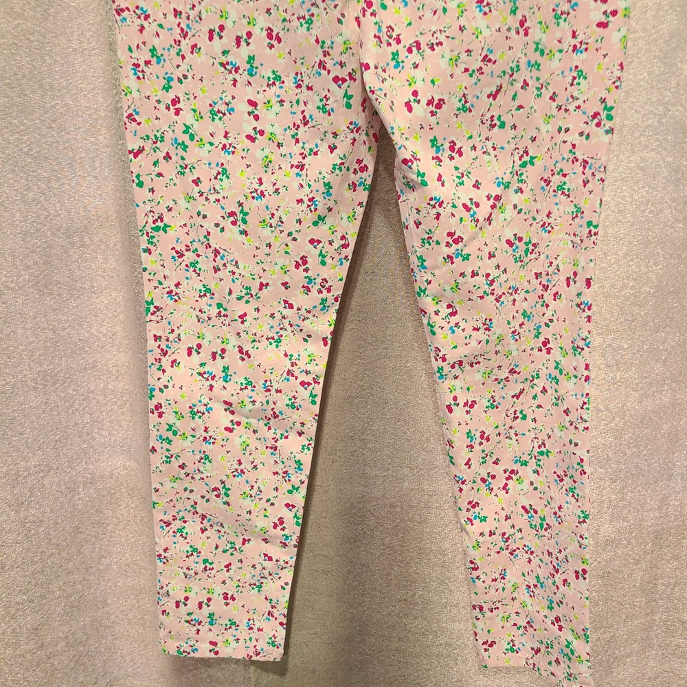 Crown & Ivy Libby Flowers Pink Floral High Rise Skinny Jeans Womens 8 NWT - Picture 7 of 14